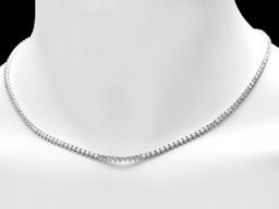 ^18k White Gold 8.00ct Diamond Necklace