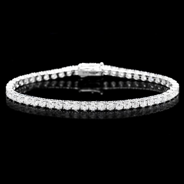 18k White Gold 8.00ct Diamond Bracelet