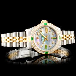 Rolex DateJust YG/SS Diamond Wristwatch