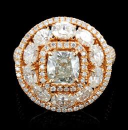 18K Rose Gold  3.49ctw Diamond Ring