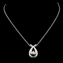 14K Gold 0.10ctw Diamond Pendant