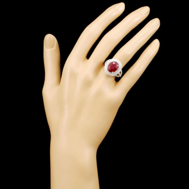 14K Gold 5.57ct Ruby & 1.49ctw Diamond Ring