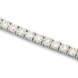 ^18k White Gold 12.00ct Diamond Tennis Bracelet