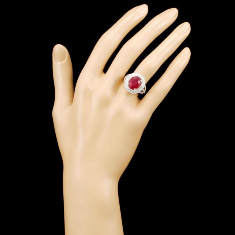 14K Gold 5.57ct Ruby & 1.49ctw Diamond Ring