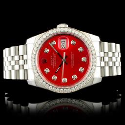 Rolex DateJust 116234 SS 1.35ct Diamond 36MM Watch