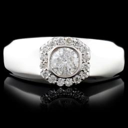 14K White Gold 0.86ctw Diamond Ring