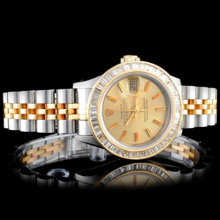 Rolex YG/SS DateJust 2.00ct Diamond Ladies Wristwa