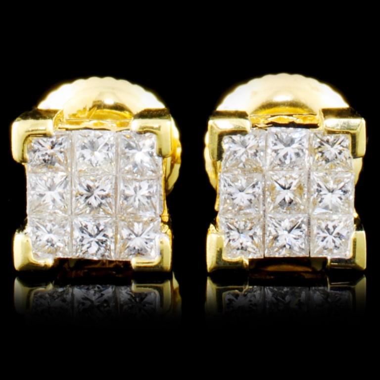 18K Gold 0.50ctw Diamond Earrings