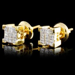 18K Gold 0.50ctw Diamond Earrings