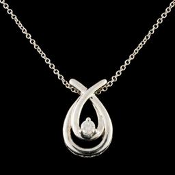 14K Gold 0.10ctw Diamond Pendant