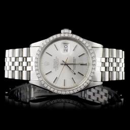 Rolex SS DateJust Diamond 36MM Wristwatch