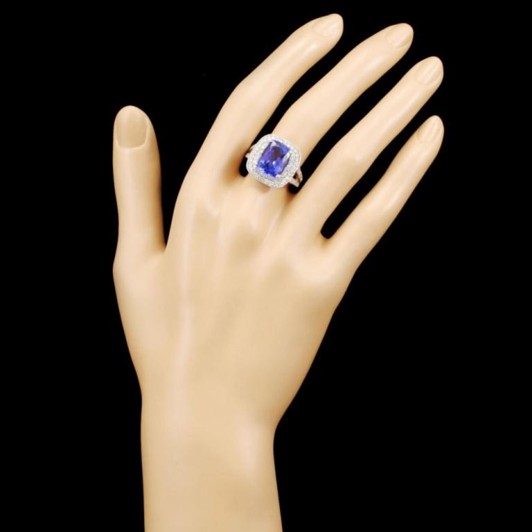 18K Gold 5.48ct Tanzanite & 1.09ctw Diamond Ring