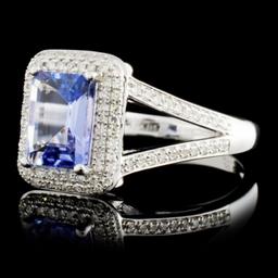 14K Gold 1.49ct Tanzanite & 0.42ctw Diamond Ring