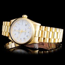 Rolex 18K YG Mid-Size DateJust Women Watch