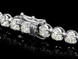 ^18k White Gold 9.00ct Diamond Tennis Bracelet