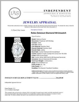 Rolex DateJust Diamond 36mm Wristwatch