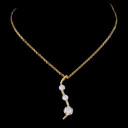 14K Gold 0.25ctw Diamond Pendant