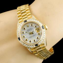 Rolex DateJust 18K YG 1.50ct Diamond Ladies Watch