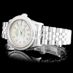 Rolex SS 31mm DateJust Diamond Wristwatch