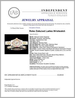 Rolex DateJust Ladies 1.00ct Diamond Wristwatch