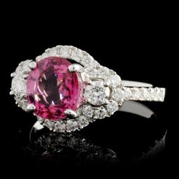 18K White Gold 1.81ct Spinel & 0.64ct Diamond Ring