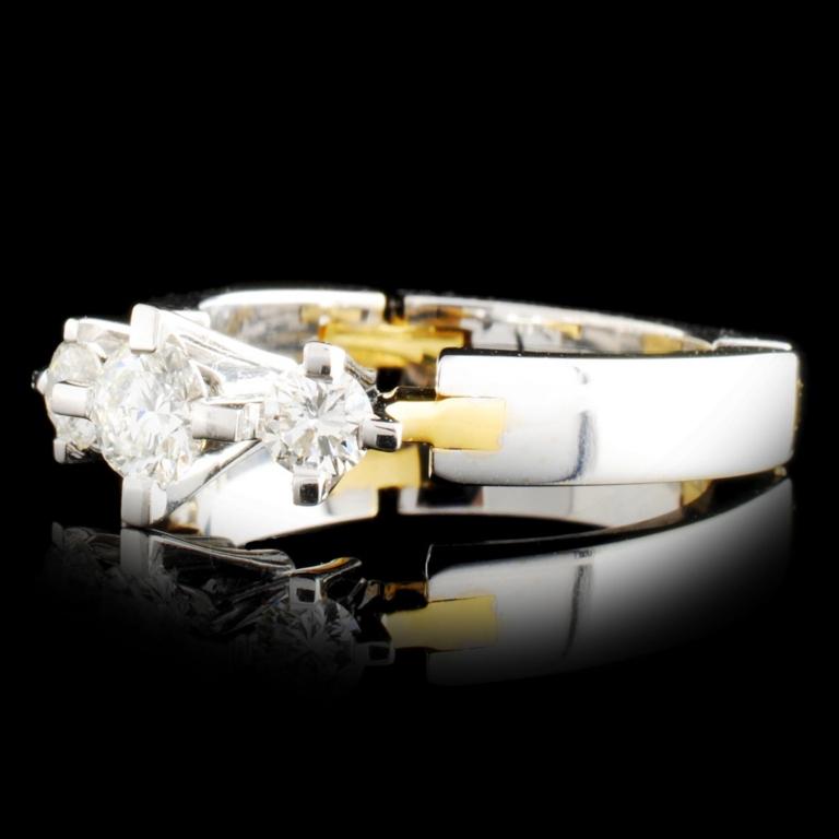 18K Gold 0.72ctw Diamond Ring