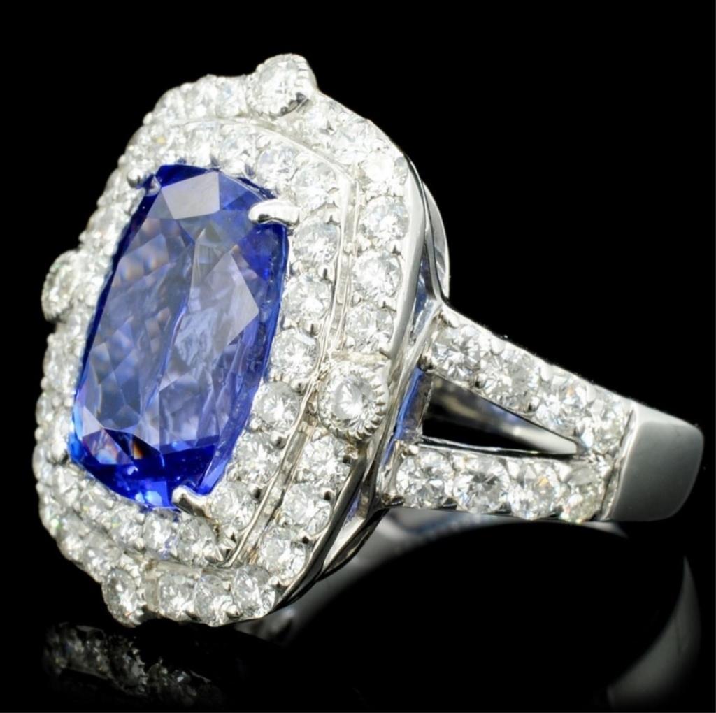 18K Gold 4.85ct Tanzanite & 1.55ct Diamond Ring