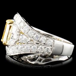 18K Gold 3.84ctw Fancy Colored Diamond Ring