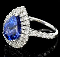 18K White Gold 3.97ct Tanzanite & 1.12ct Diamond R