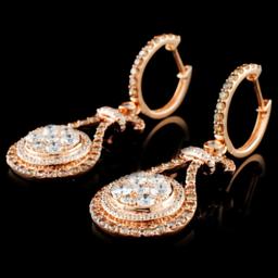 14K Gold 1.81ctw Fancy Diamond Earrings