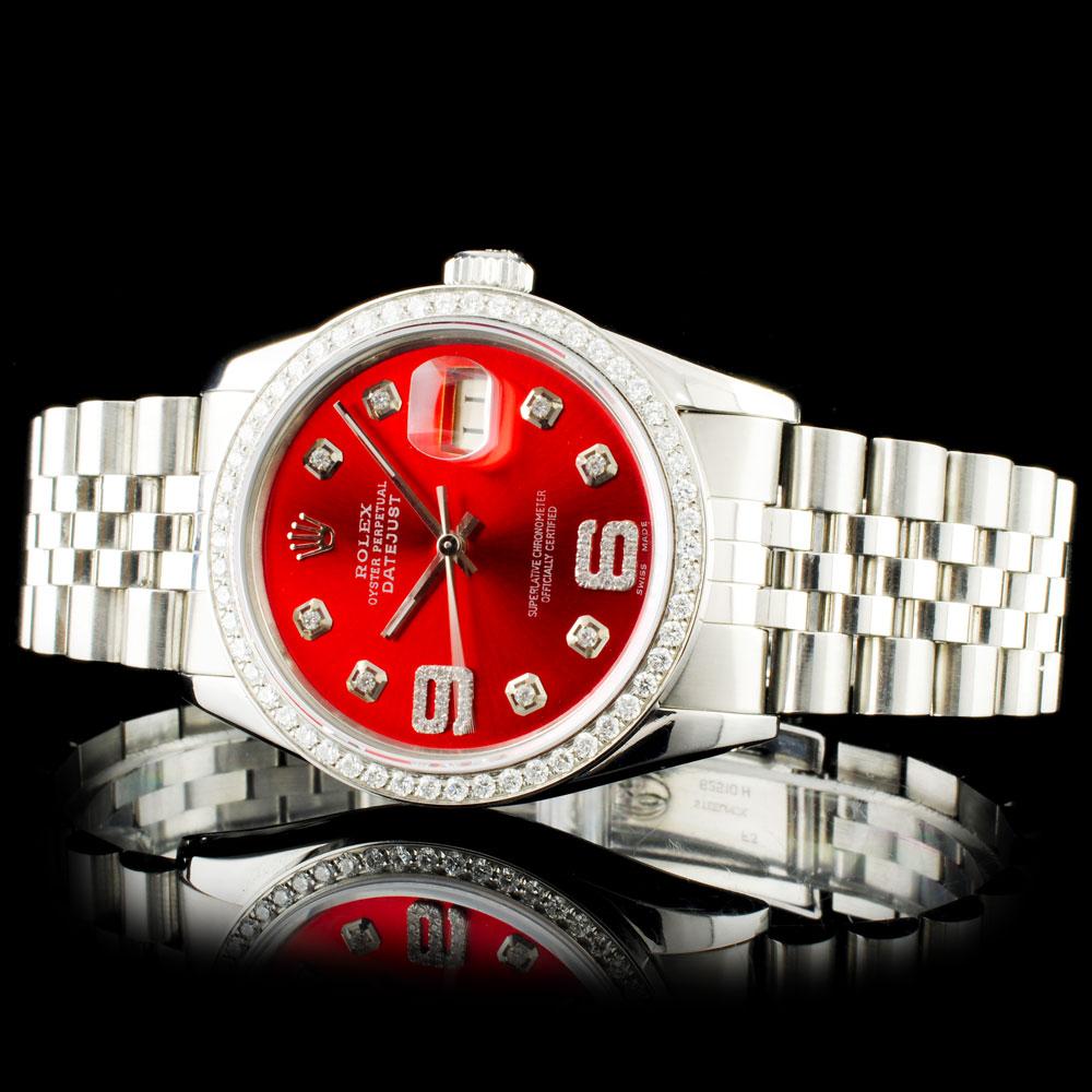 Rolex DateJust SS Diamond Wrsitwatch