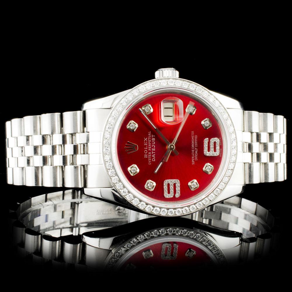 Rolex DateJust SS Diamond Wrsitwatch