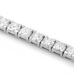 ^18k White Gold 10.00ct Diamond Tennis Bracelet