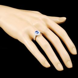 14K Gold 1.32ct Sapphire & 0.59ctw Diamond Ring