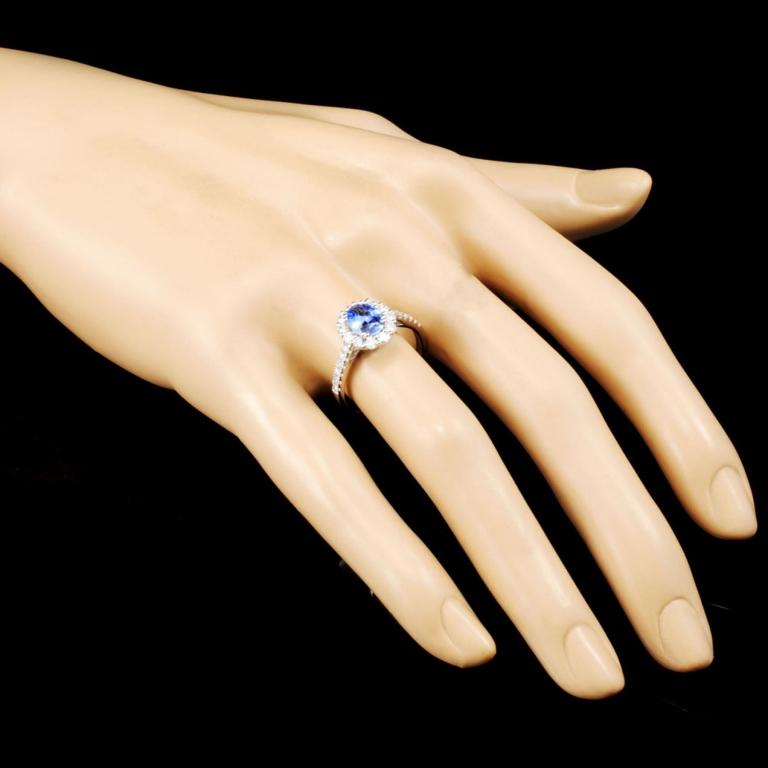14K Gold 1.32ct Sapphire & 0.59ctw Diamond Ring
