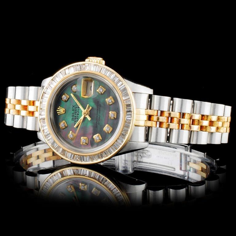 Rolex YG/SS DateJust 2.00ct Diamond Ladies Watch