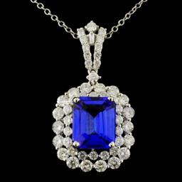 18K White Gold 3.80ct Tanzanite & 1.65ct Diamond P