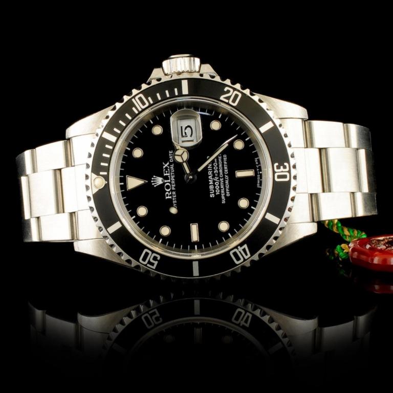 Rolex Black Submariner SS 40MM Wristwatch
