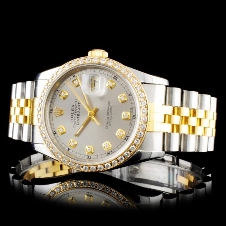 Rolex DateJust Diamond 36MM Wristwatch