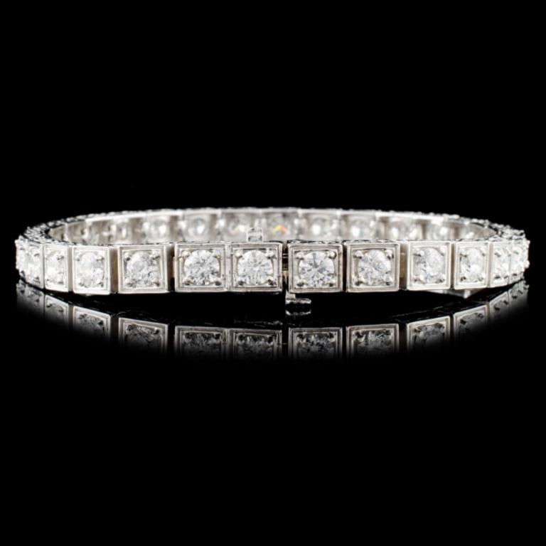 14K Gold 7.78ctw Diamond Bracelet