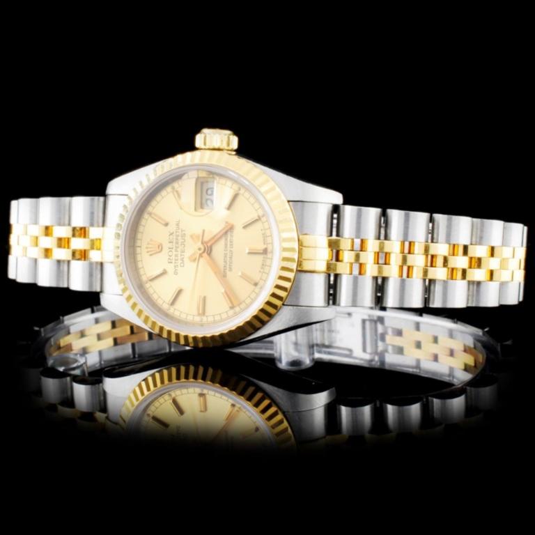 Rolex YG/SS DateJust Ladies Champagne Wristwatch