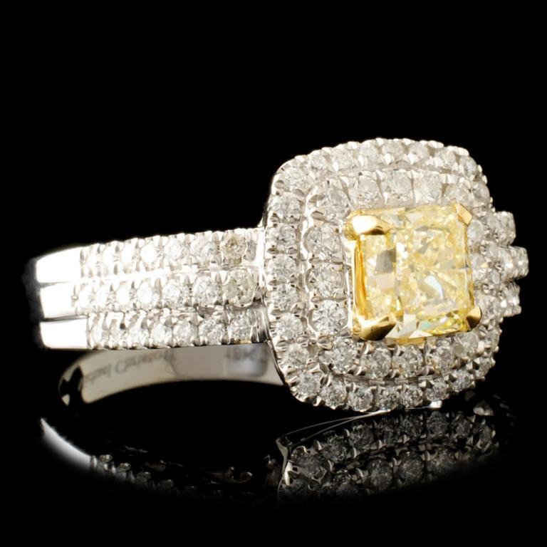 18K Gold 1.30ctw Fancy Diamond Ring