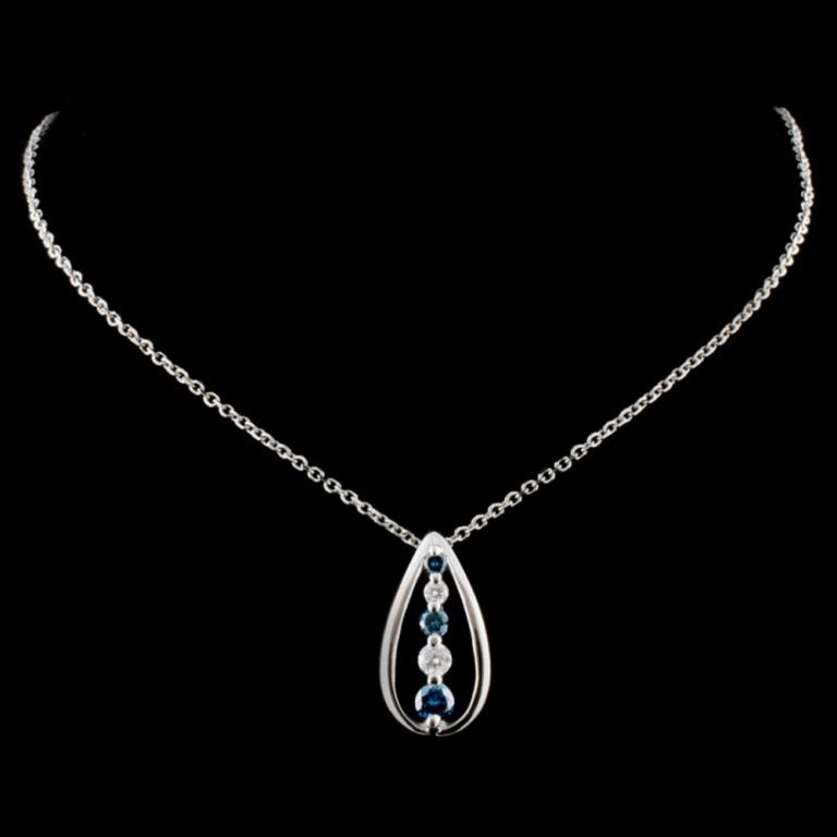 14K Gold 0.31ctw Fancy Diamond Pendant