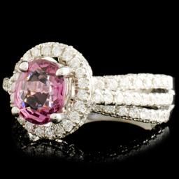 18K Gold 1.77ct Spinel & 1.29ctw Diamond Ring