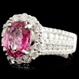 18K Gold 2.03ct Spinel & 1.11ctw Diamond Ring