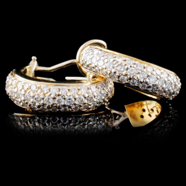 14K Gold 2.56ctw Diamond Earrings