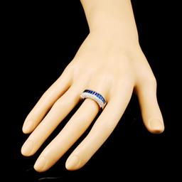 18K Gold 2.06ct Sapphire & 1.15ctw Diamond Ring