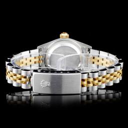 Rolex YG/SS DateJust Diamond Ladies Watch