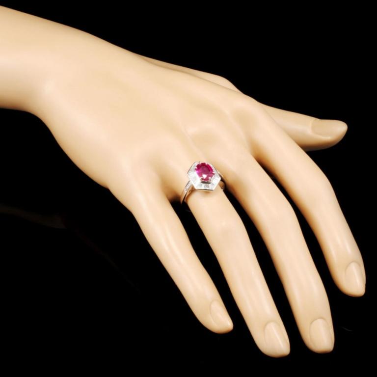 18K Gold 1.12ct Ruby & 0.44ctw Diamond Ring