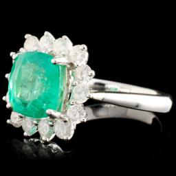 18K Gold 2.46ct Emerald & 0.81ctw Diamond Ring